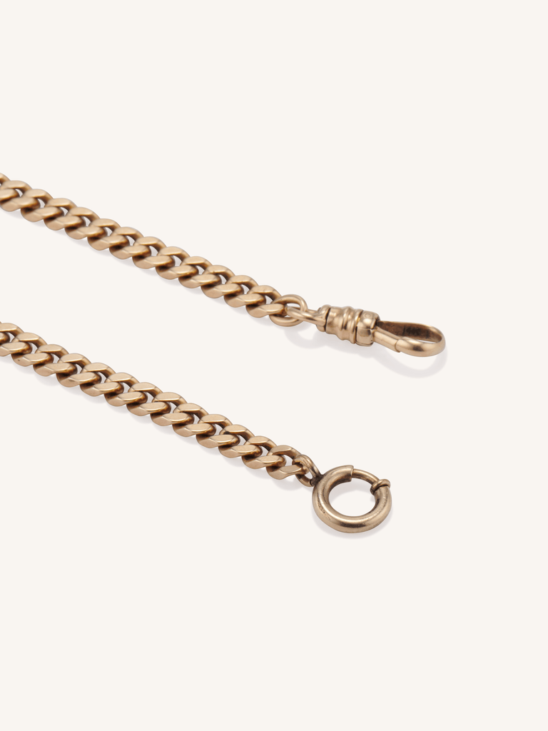 Victorian Gold Locket & Watch Fob Antique Necklace clasp