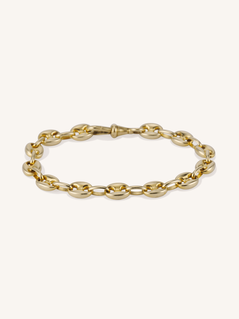 Vintage 18k Yellow Gold Mariner Link Bracelet