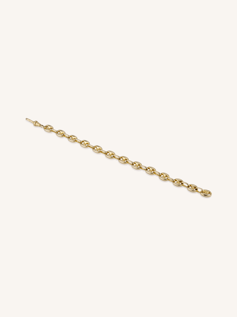 Vintage 18k Yellow Gold Mariner Link Bracelet