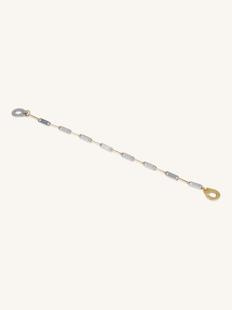 Vintage Dinh Van Menottes Stainless Steel and Gold Link Bracelet