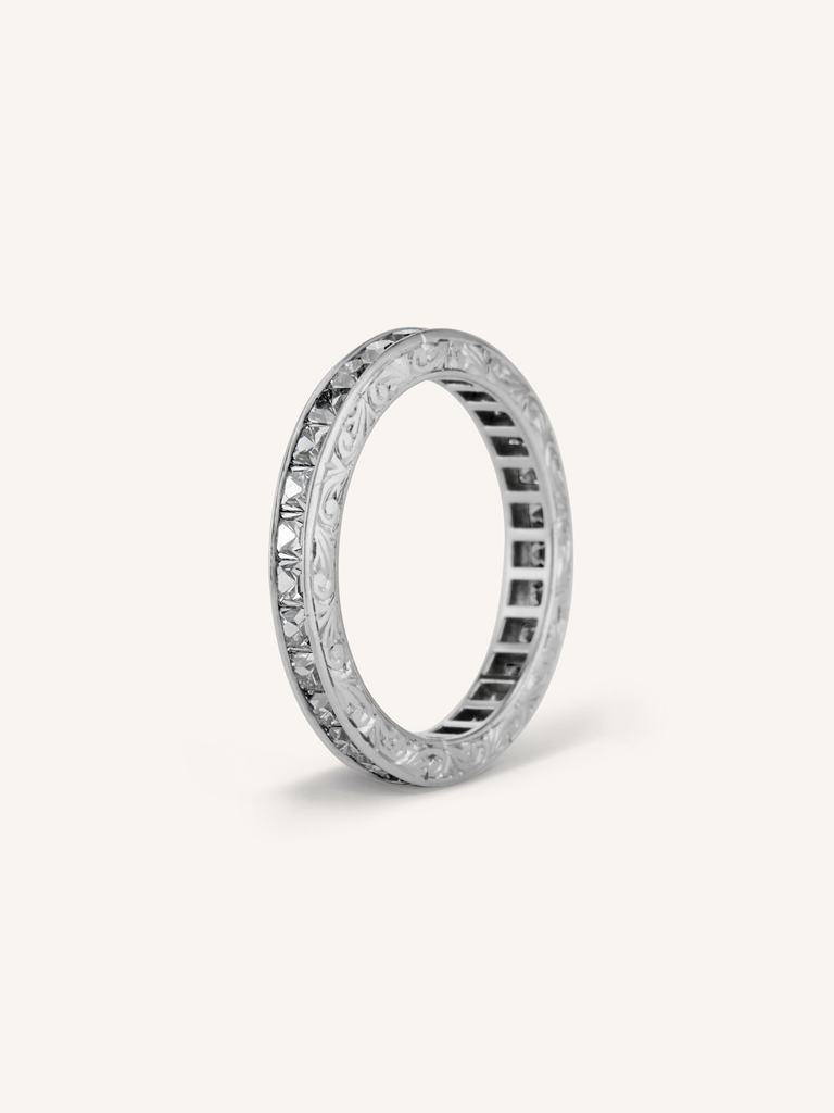 Art Deco 2.50 Carat French Cut Diamond Eternity Band