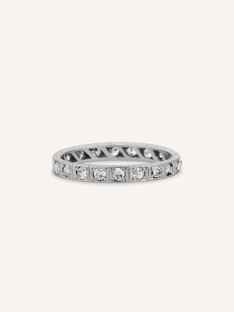 Art Deco Diamond Eternity Band Size 5.5