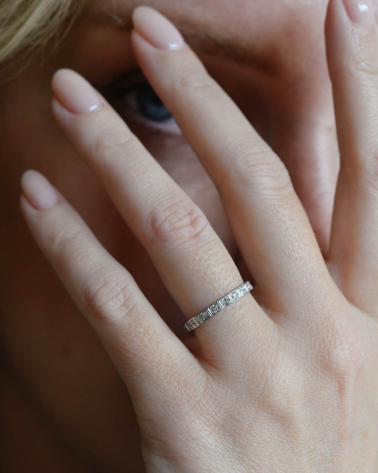 Art Deco Diamond Eternity Band Size 5.5