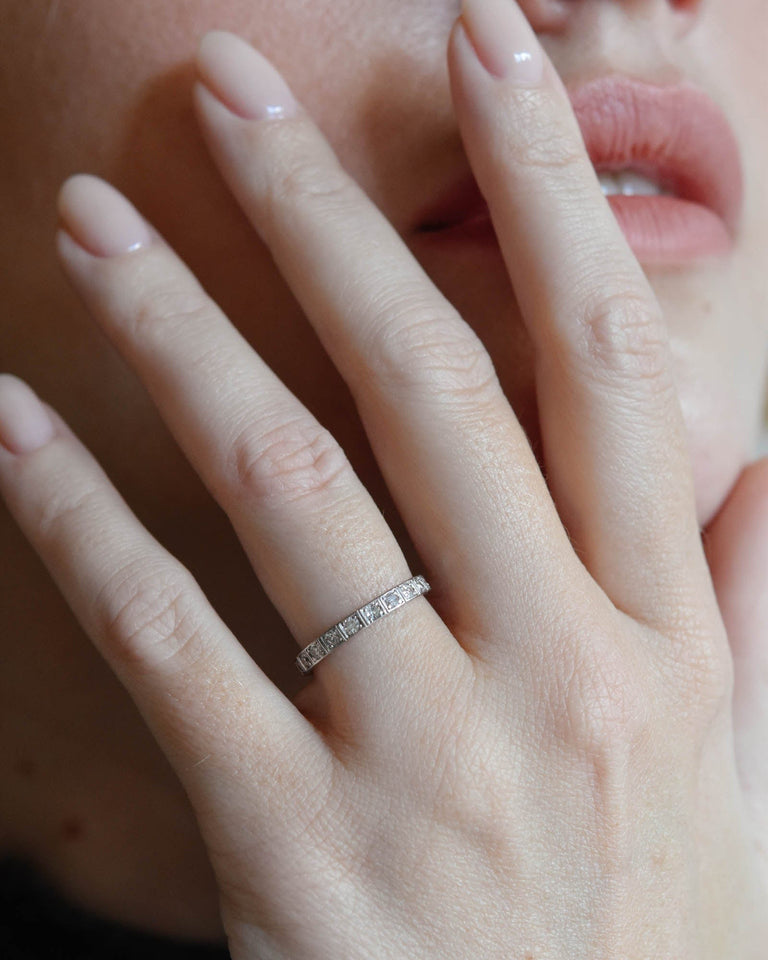 Art Deco Diamond Eternity Band Size 5.5