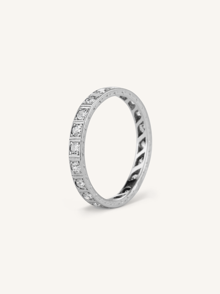 Art Deco Diamond Eternity Band Size 5.5
