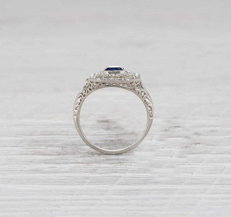 Antique Art Deco Sapphire & Diamond Ring
