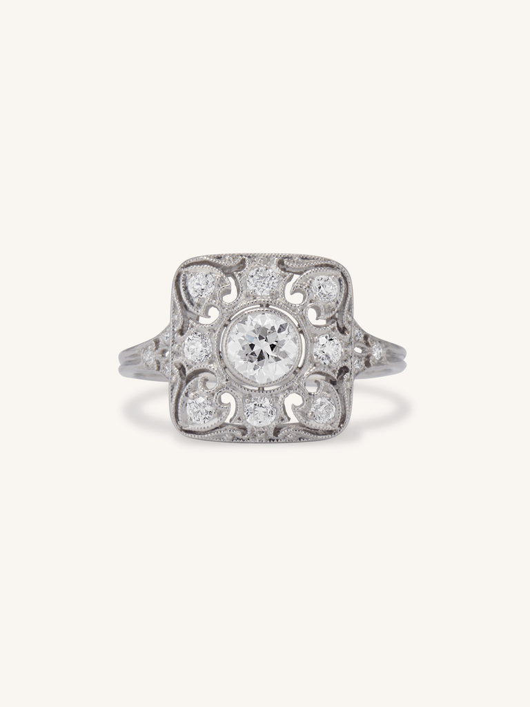 Antique Edwardian Tiffany & Co. Old European Cut Diamond Ring