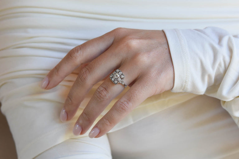 Antique Edwardian Tiffany & Co. Old European Cut Diamond Ring