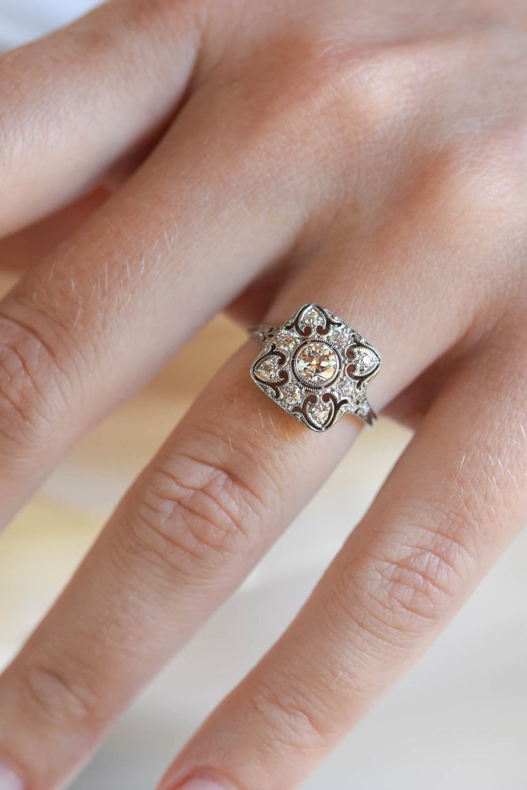 Antique Edwardian Tiffany & Co. Old European Cut Diamond Ring