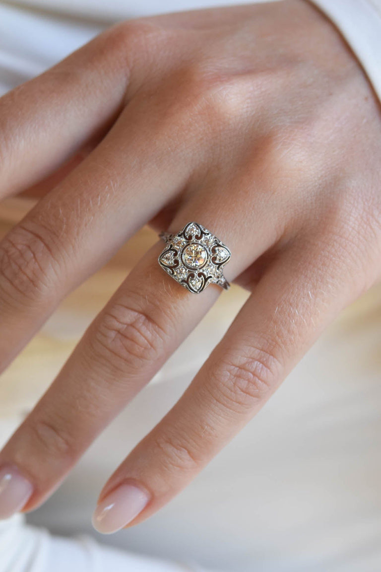 Antique Edwardian Tiffany & Co. Old European Cut Diamond Ring