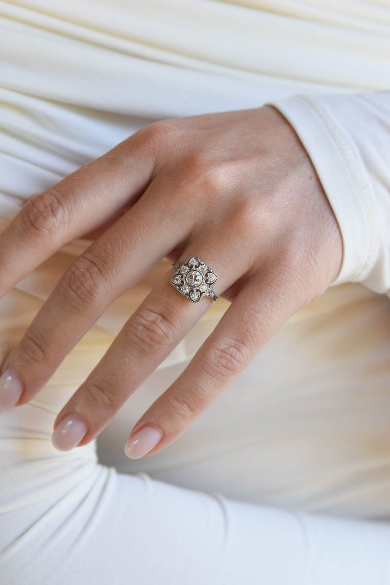 Antique Edwardian Tiffany & Co. Old European Cut Diamond Ring