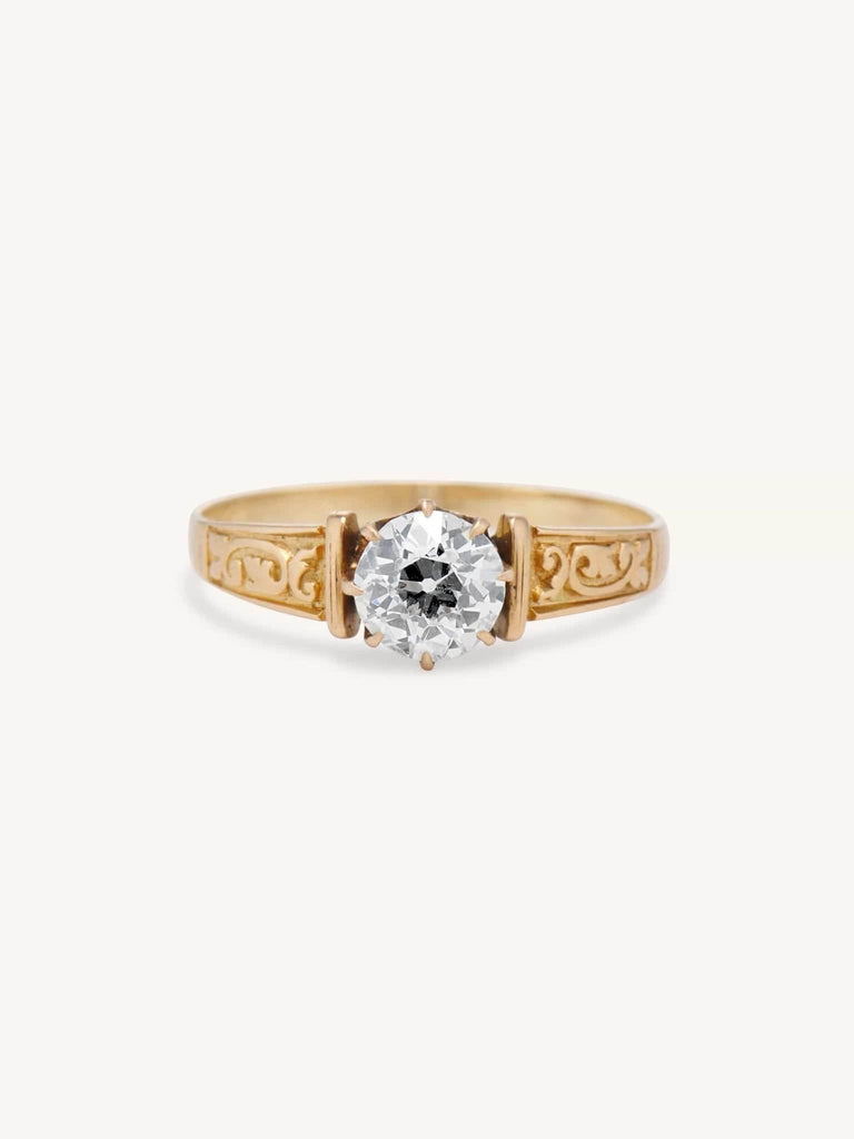 Victorian 1.04 Carat Old European Cut Diamond Solitaire