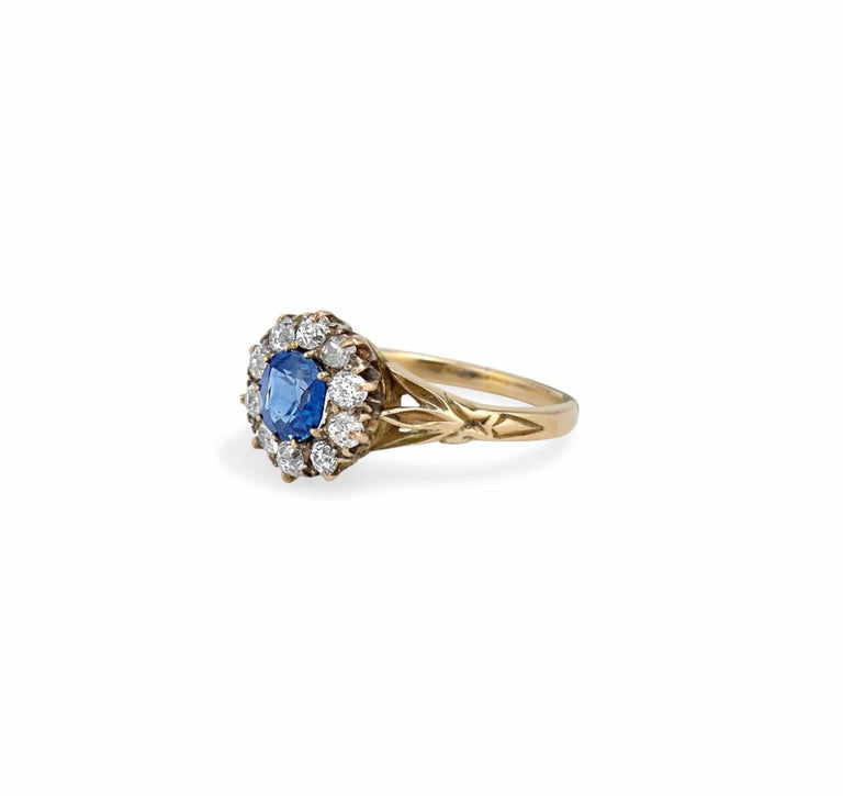Antique Victorian Sapphire and Diamond Ring