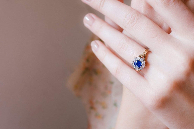 Antique Victorian Sapphire and Diamond Ring