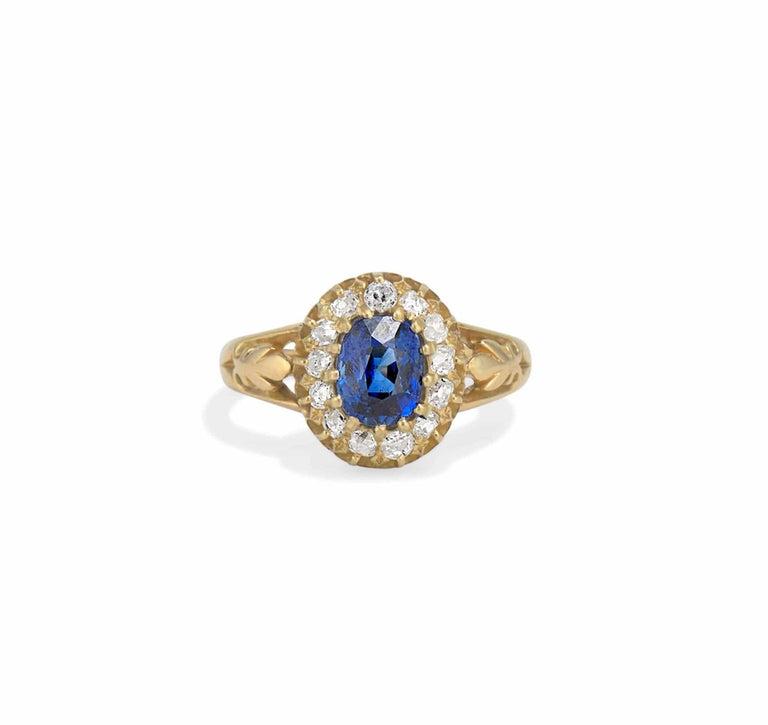 Antique Victorian Sapphire and Diamond Ring