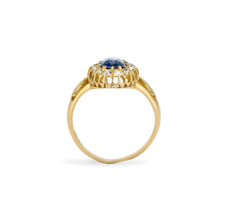 Antique Victorian Sapphire and Diamond Ring
