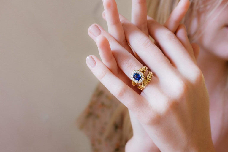 Antique Victorian Sapphire and Diamond Ring