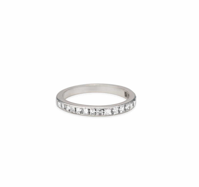 Art Deco 1.00 Carat Carré Cut Diamond Half Band