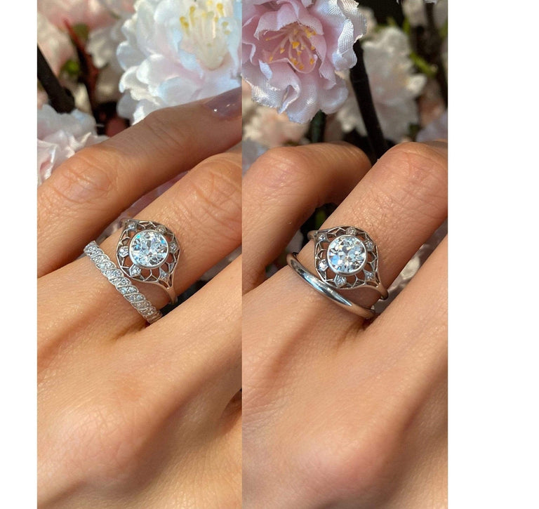 Art Deco 1.00 Carat Old European Cut Diamond Ring