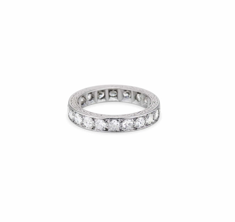 Art Deco 1.00 Carat Transitional-Cut Diamond Eternity Band