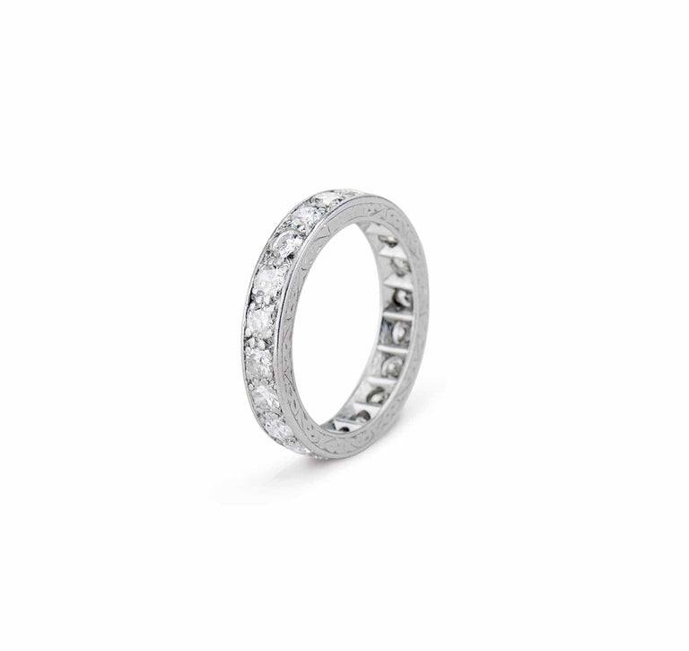 Art Deco 1.00 Carat Transitional-Cut Diamond Eternity Band