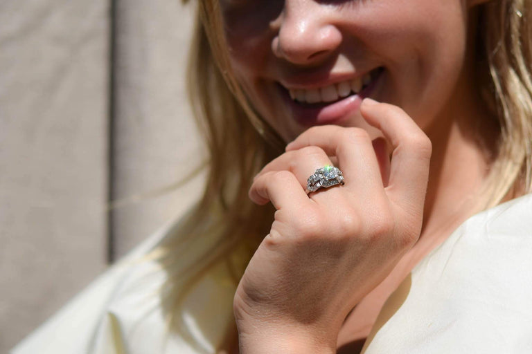 Art Deco 1.00 Old European Cut Diamond and Platinum Ring