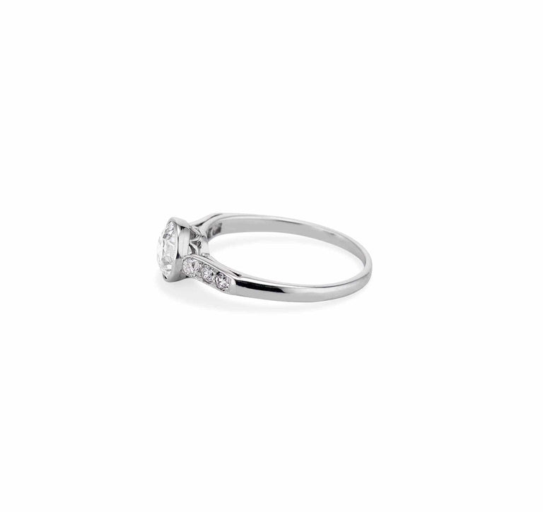 Art Deco 1.04 Carat Old European Cut Diamond Ring