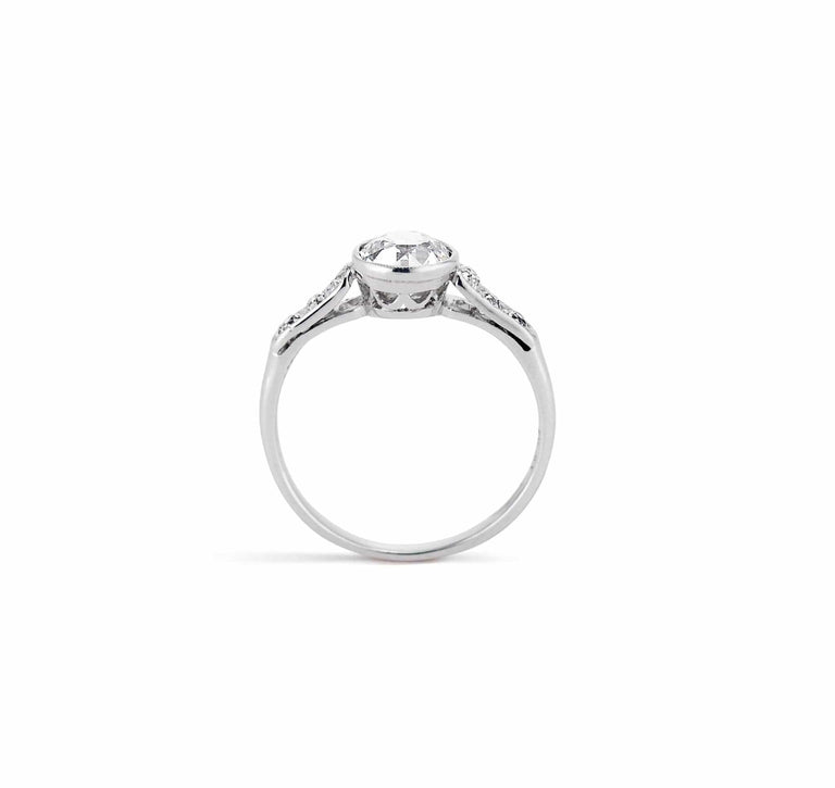 Art Deco 1.04 Carat Old European Cut Diamond Ring