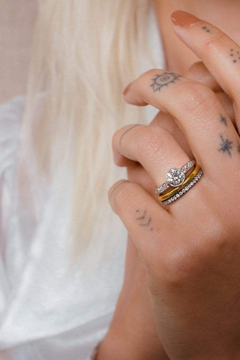 Art Deco 1.04 Carat Old European Cut Diamond Ring