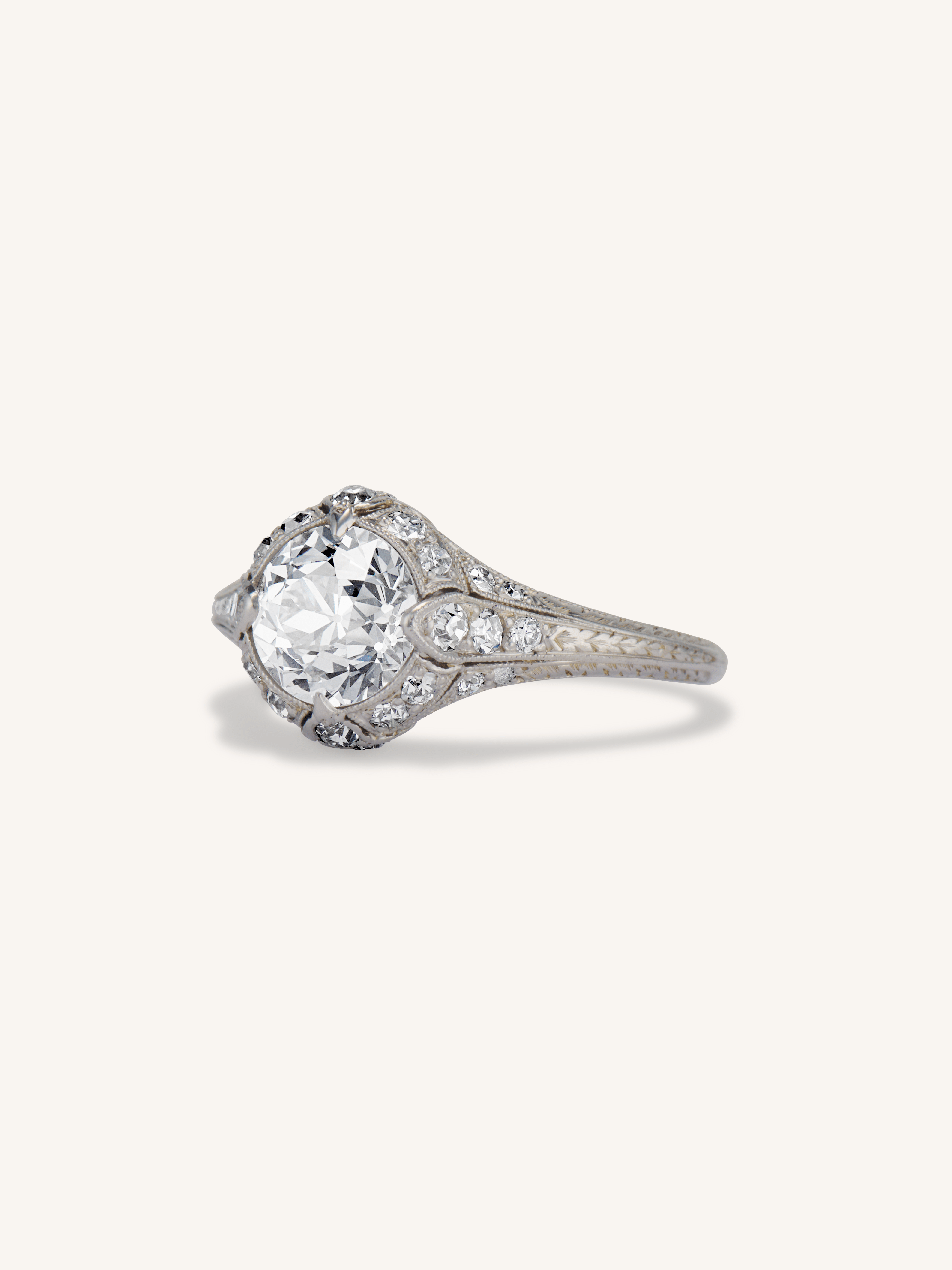 Art Deco 1.09 Carat Old European Cut Diamond Engagement Ring – Erstwhile