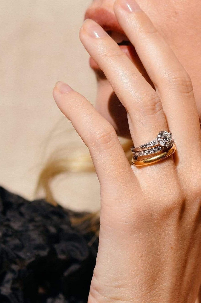 Art Deco 1.26 Carat Old European Cut Diamond Engagement Ring