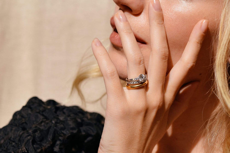 Art Deco 1.26 Carat Old European Cut Diamond Engagement Ring