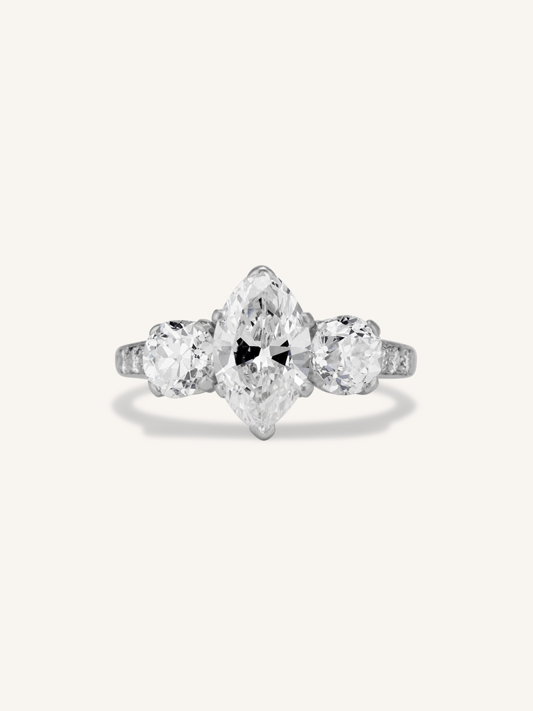 Art Deco 1.36 Carat Marquise Cut Diamond Engagement Ring, Tiffany & Co.