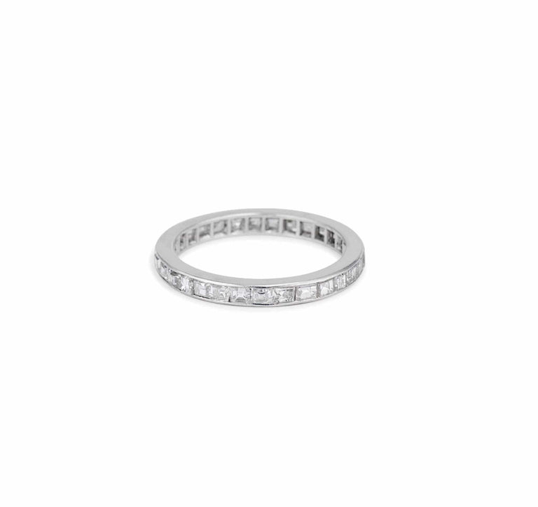 Art Deco 1.50 Carat Carre Cut Diamond Eternity Band