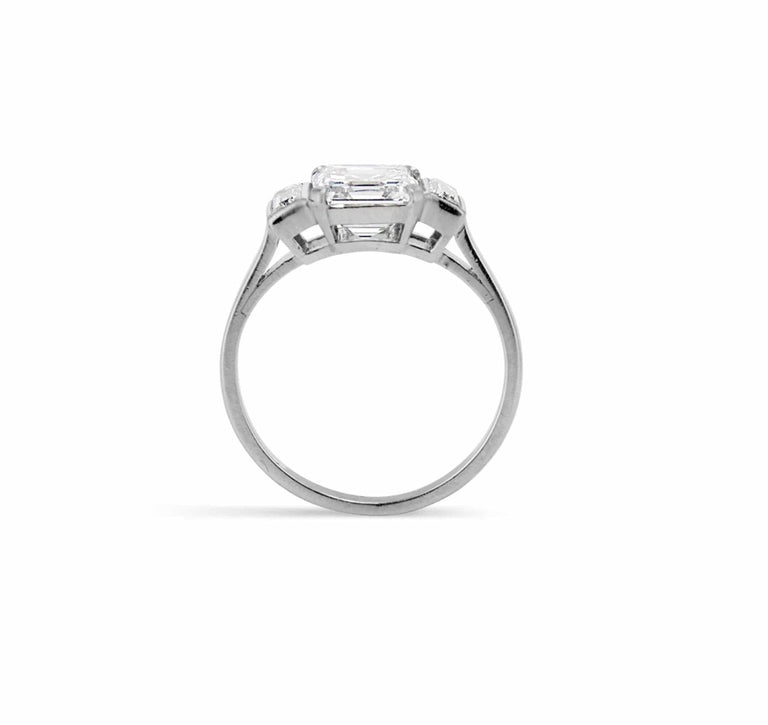 Art Deco 1.52 Carat Asscher Cut Diamond Ring