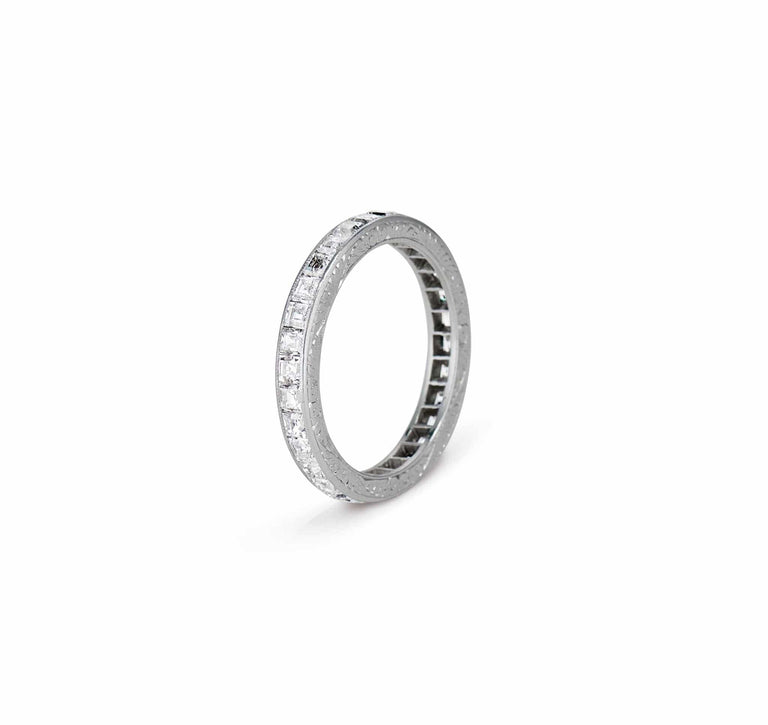 Art Deco 1.60 Square Step-Cut Diamond Eternity Band