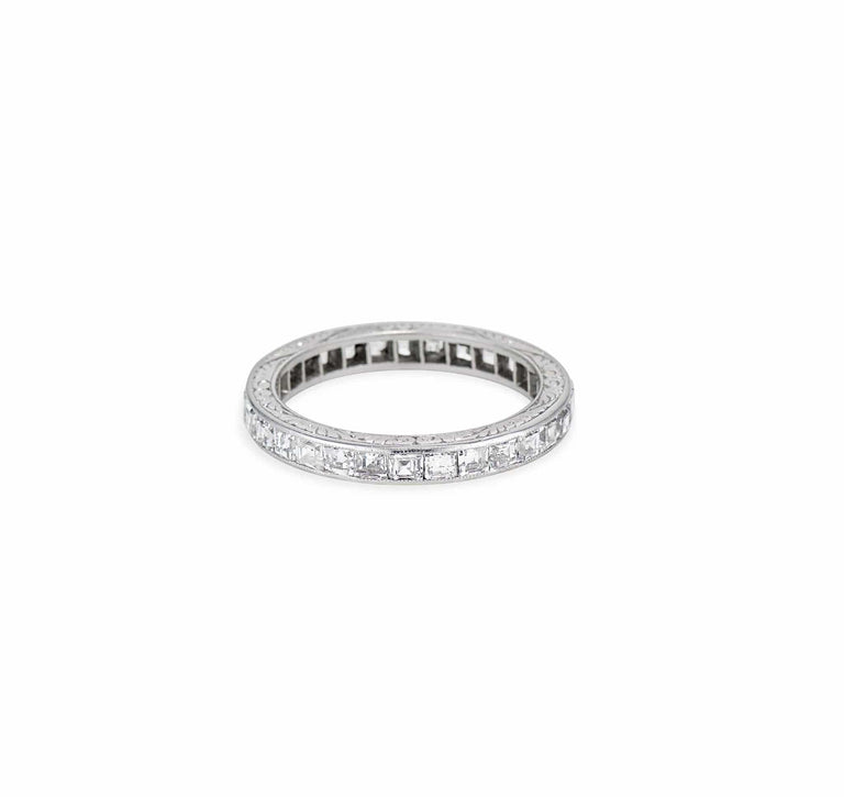 Art Deco 1.60 Square Step-Cut Diamond Eternity Band