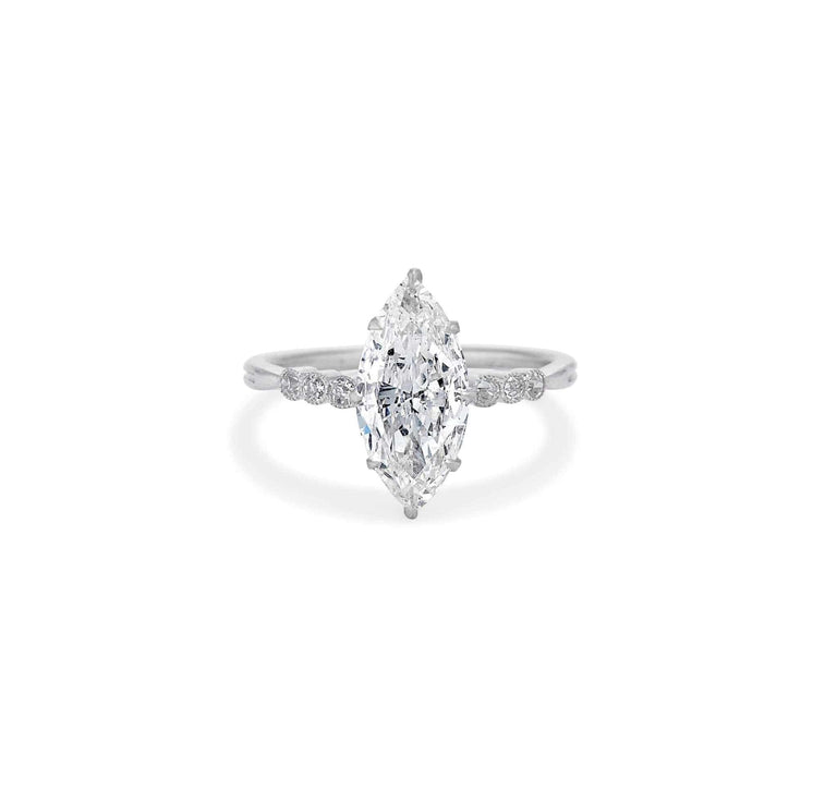 Art Deco 1.66 Carat Marquise Diamond Ring