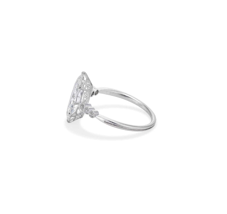 Art Deco 1.66 Carat Marquise Diamond Ring