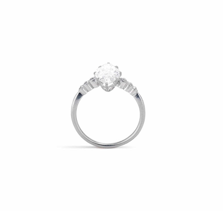Art Deco 1.66 Carat Marquise Diamond Ring