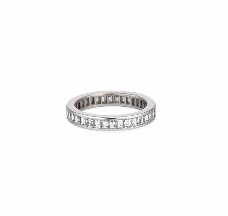Art Deco 1.75 Carat Baguette Diamond Eternity Band, France