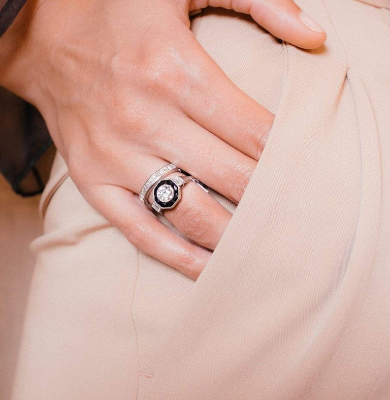 Art Deco 1.75 Carat Baguette Diamond Eternity Band, France