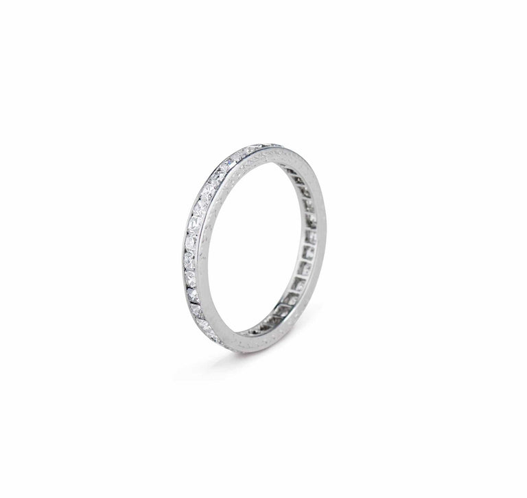 Art Deco 1.80 Carat French Cut Diamond Wedding Band