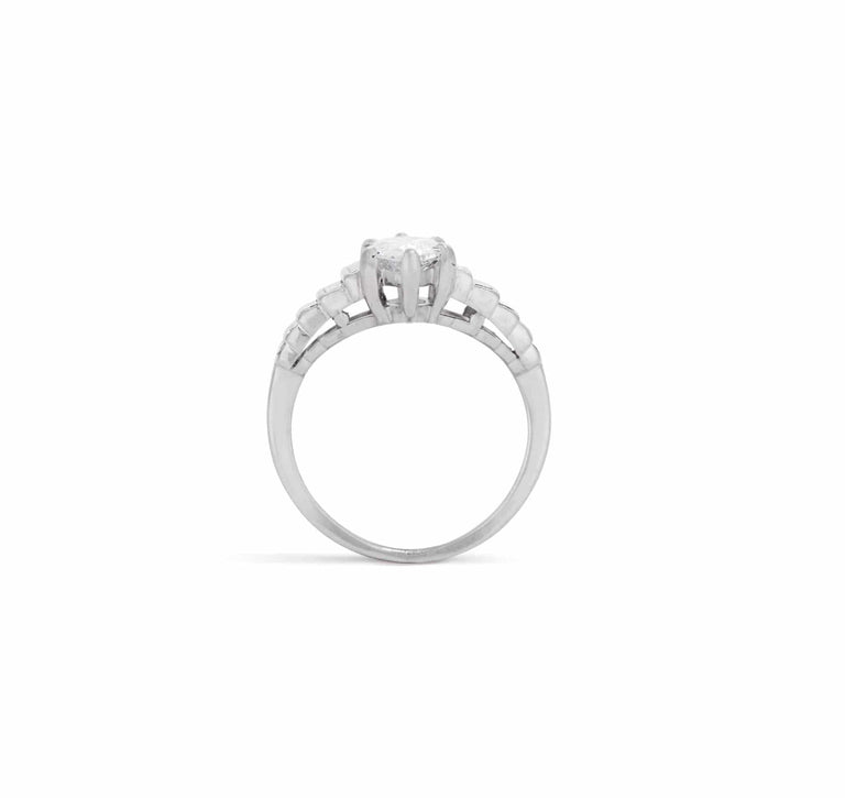 Art Deco 1.83 Carat Marquise Diamond Ring
