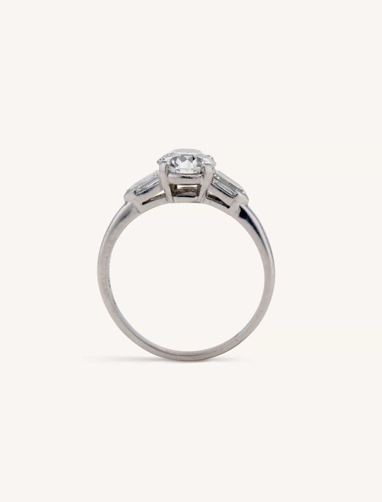 Art Deco 1.00 Carat Old European Cut Diamond Vintage Engagement Ring, New York City