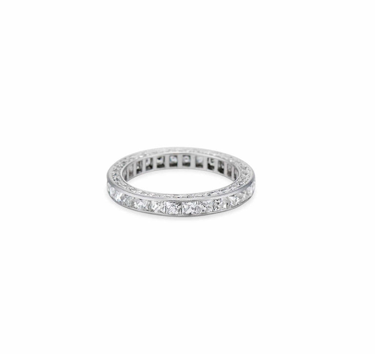 Art Deco 2.50 Carat French-Cut Diamond Eternity Ring (5458)