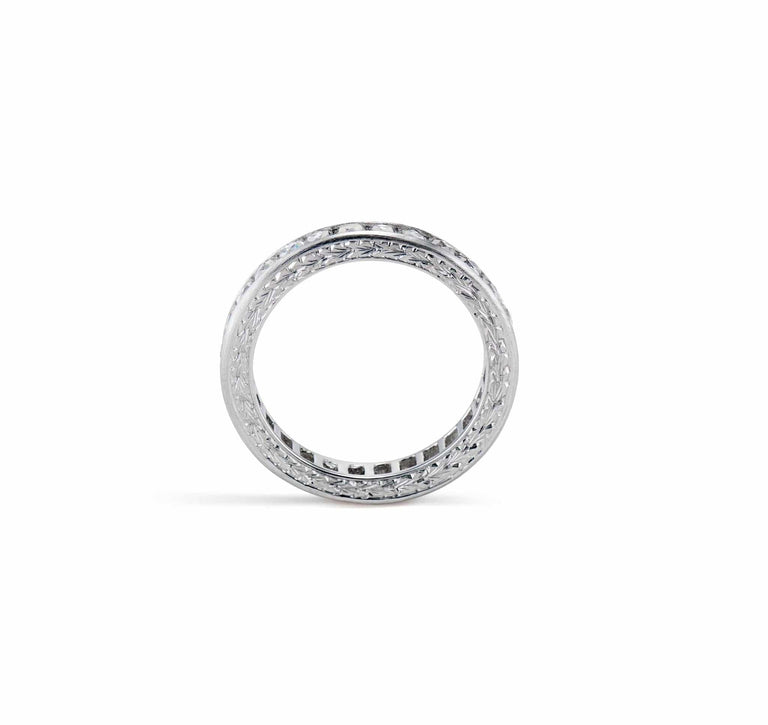 Art Deco 2.50 Carat French-Cut Diamond Eternity Ring (5458)