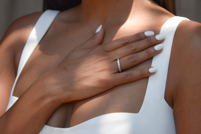 Art Deco 2.50 Carat French-Cut Diamond Eternity Ring (5458)