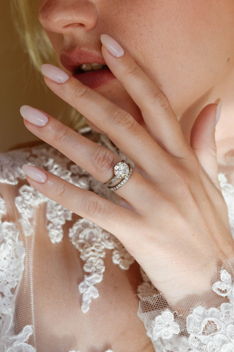 Art Deco 2.66 Old European Cut Diamond Vintage Engagement Ring