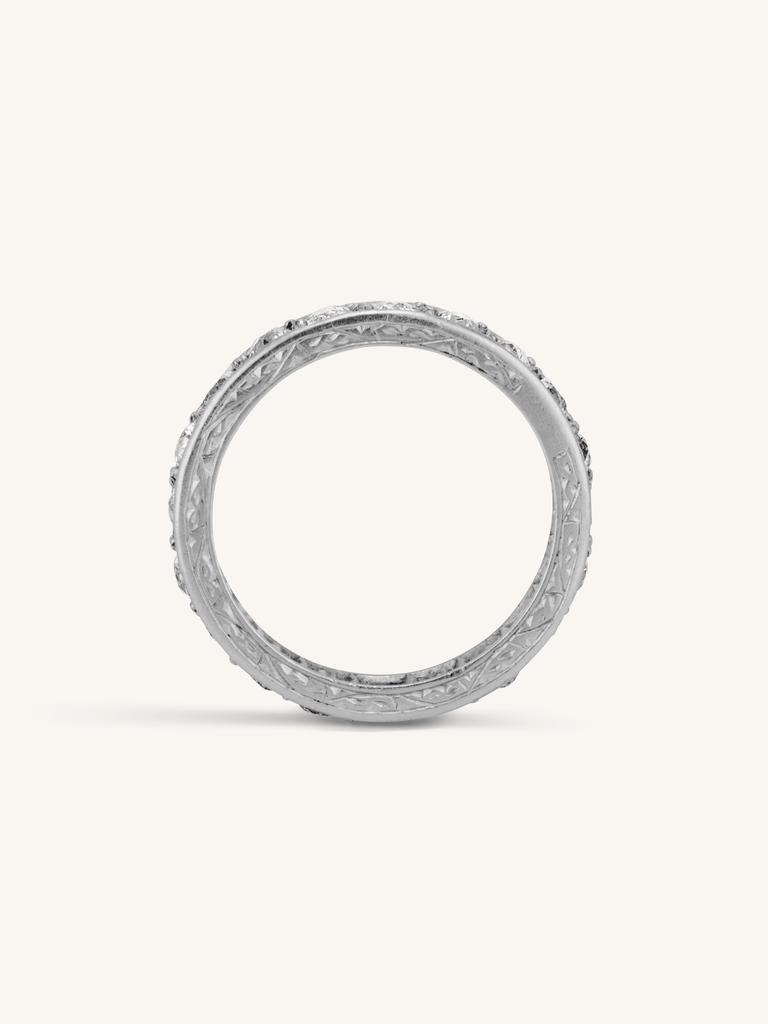 Art Deco Old Mine Cut Diamond Eternity Band